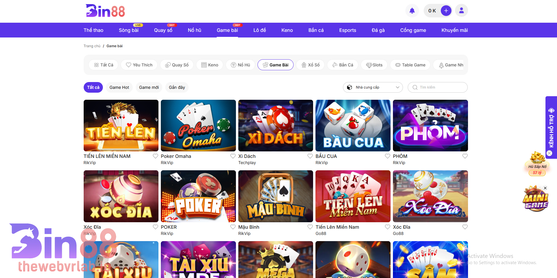 Tổng quan dễ nắm về Game Bài BIN88