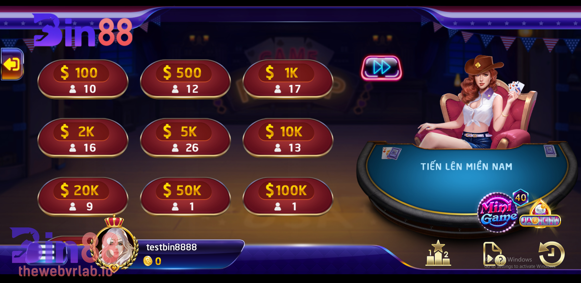 Hướng dẫn tham gia Game Bài tại BIN88