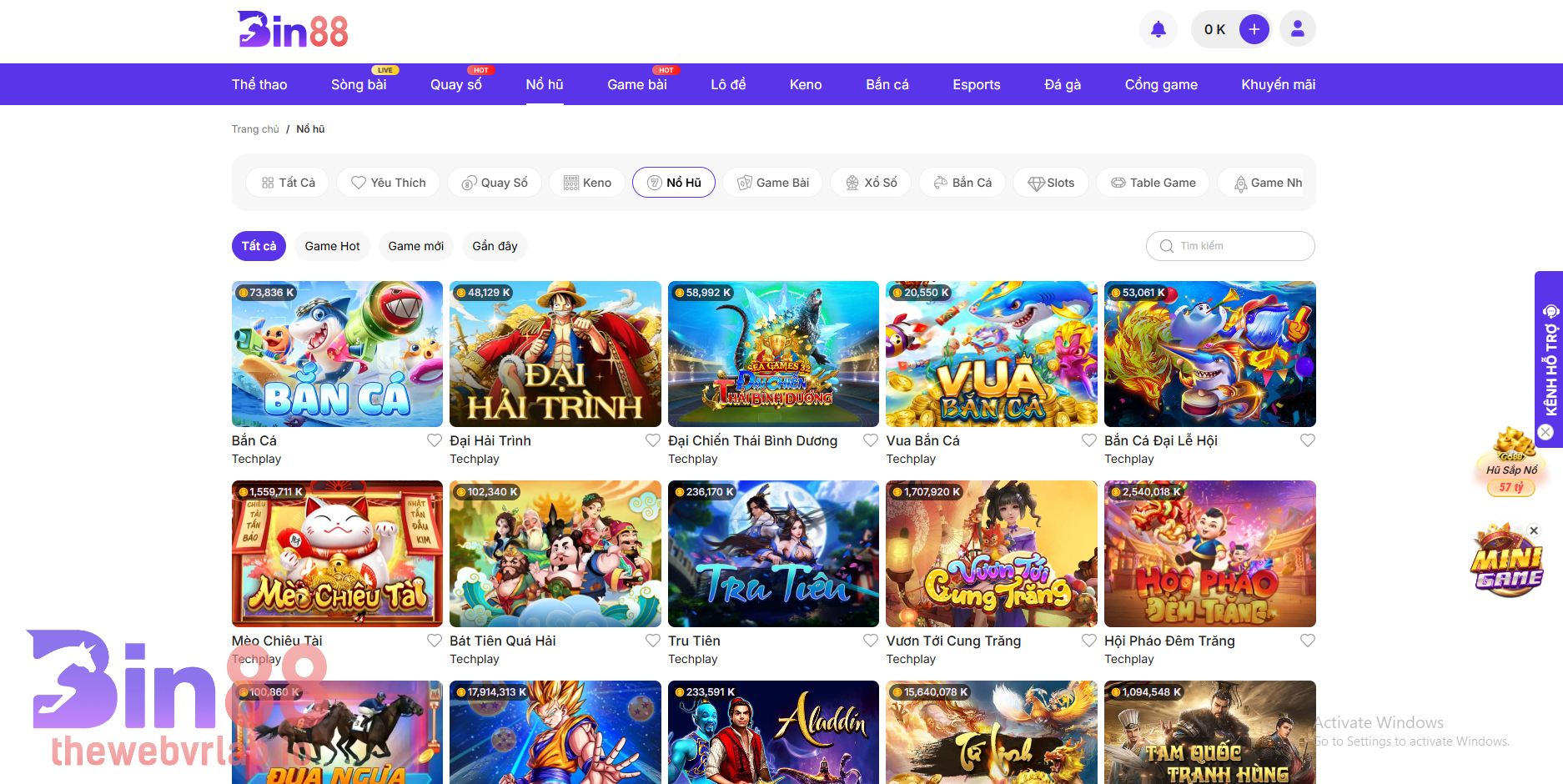 Nổ Hũ BIN88 có gì đáng quan tâm?